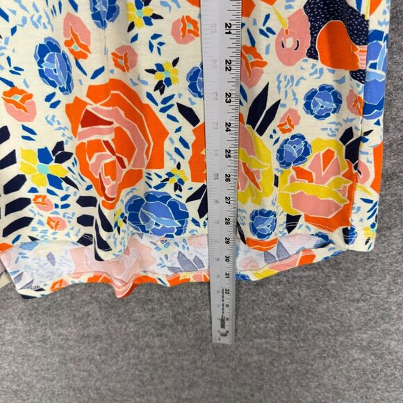 LulaRoe T-Shirt Women 2XL White Floral Short Sleeve Round Neck Pullover Casual - Picture 6 of 7
